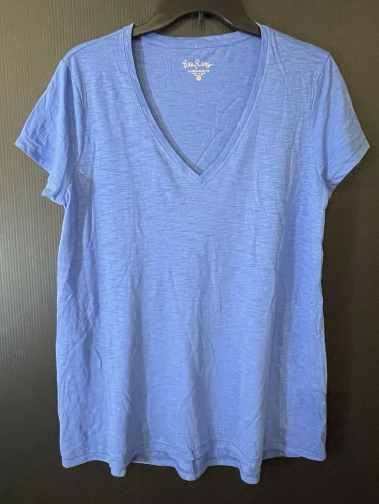 Pulitzer Etta Blue Peri Pima Cotton Blend T Shirt
